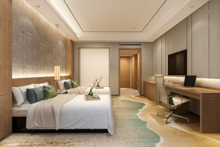 Chambre d’hôtel équipée de technologies high-tech offrant un confort optimal et une ambiance sur mesure