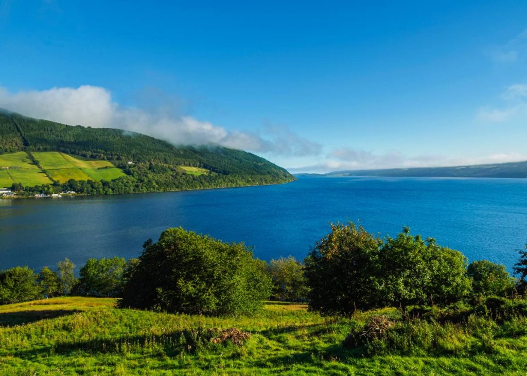 Nature verte près du loch ness